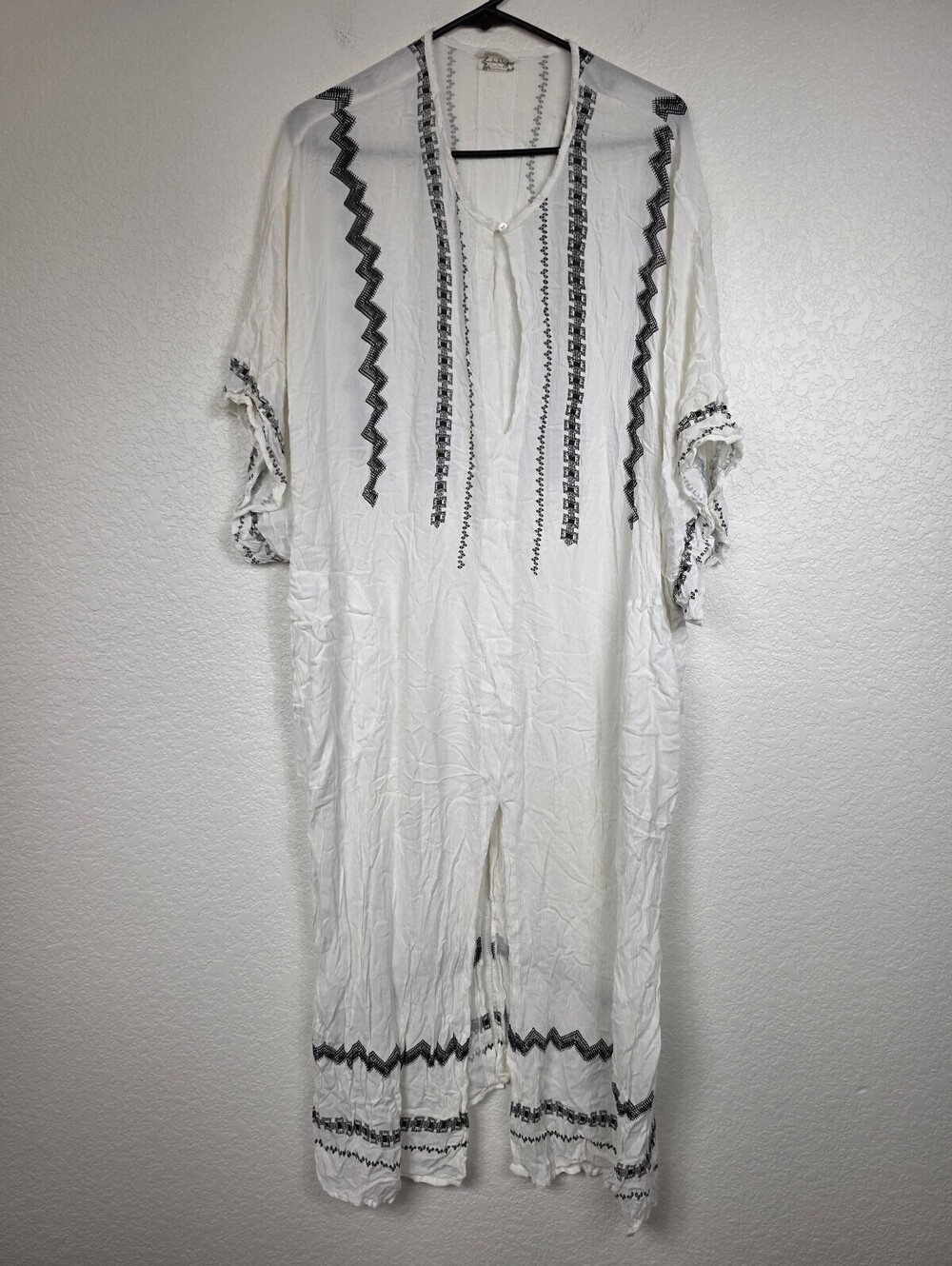 Free People White Embroidered Cover Up Dress